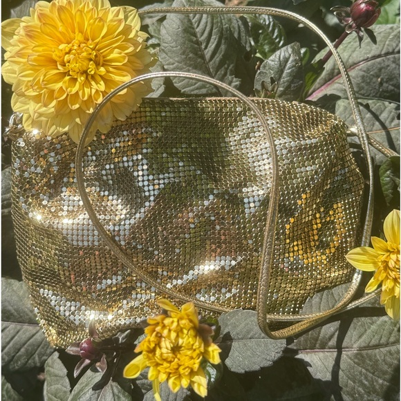Whiting and Davis gold mesh crossbody - Picture 7 of 12